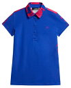 【送料無料】 Jリンドバーグ レディース ポロシャツ トップス J.Lindeberg Women's Cara Golf Polo Club Blue