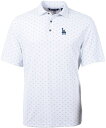 【送料無料】 カッターアンドバック メンズ ポロシャツ トップス Cutter & Buck Men's Los Angeles Dodgers White V...