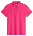 【送料無料】 Jリンドバーグ レディース ポロシャツ トップス J.Lindeberg Women's Tour Tech Golf Polo Pink Pea...