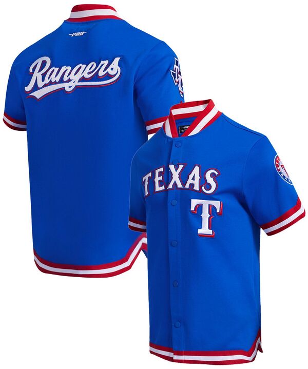 【送料無料】 プロスタンダード メンズ ジャケット・ブルゾン アウター Pro Standard Men's Texas Rangers Royal Blue Warmup Jacket