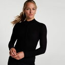 【送料無料】 キャリー レディース ニット・セーター アウター CALIA Women's Quarter Zip Golf Sweater Pure Black(4)