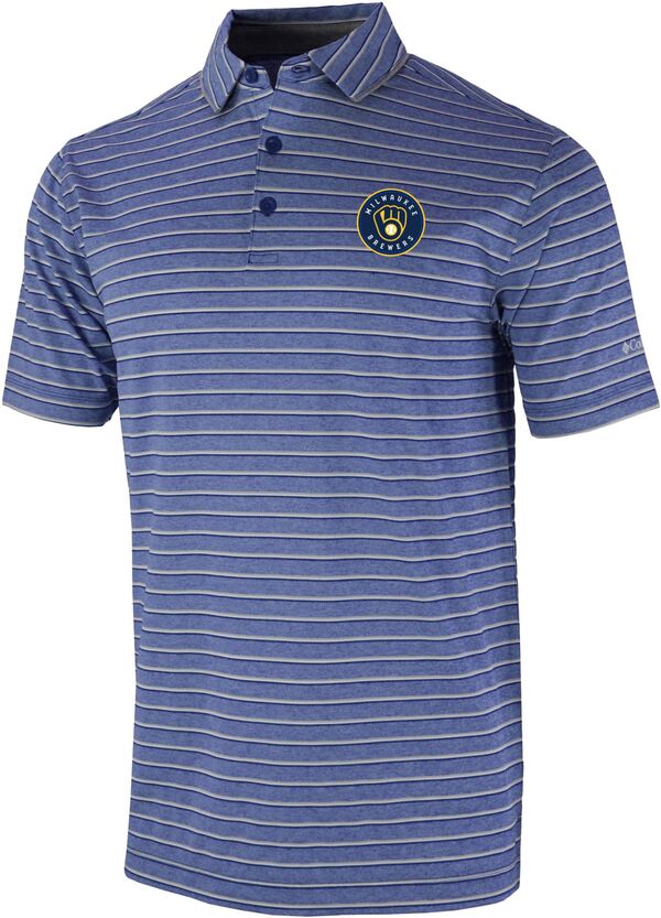 ̵ ӥ  ݥ ȥåץ Columbia Men's Milwaukee Brewers Omni-Wick...