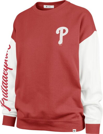 【送料無料】 フォーティーセブン レディース Tシャツ トップス '47 Women's Philadelphia Phillies Red Andie Long Sleeve Crew 【送料無料】 フォーティーセブン レディース Tシャツ トップス '47 Women's Philadelphia Phillies Red Andie Long Sleeve Crew