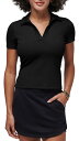 【送料無料】 トラビスマヒュー レディース ポロシャツ トップス TravisMathew Women's Moveknit V-Neck Polo Black