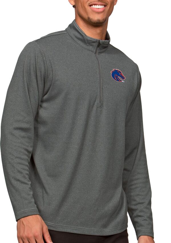 【送料無料】 アンティグア メンズ ジャケット・ブルゾン アウター Antigua Men's Boise State Broncos Charcoal Heather Epic 1/4 Zip Jacket