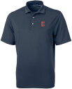 【送料無料】 カッターアンドバック メンズ ポロシャツ トップス Cutter & Buck Men's Cleveland Guardians Blue Vi...