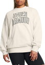 【送料無料】 アンダーアーマー レディース パーカー・スウェット アウター Under Armour Women's Icon Heavyweight Terry Oversized Crewneck Sweatshirt Summit White/Black(4)