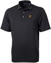 【送料無料】 カッターアンドバック メンズ ポロシャツ トップス Cutter & Buck Men's Pittsburgh Pirates Black Vi...