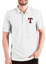 【送料無料】 アンティグア メンズ ポロシャツ トップス Antigua Men's Texas Rangers White Striped Polo