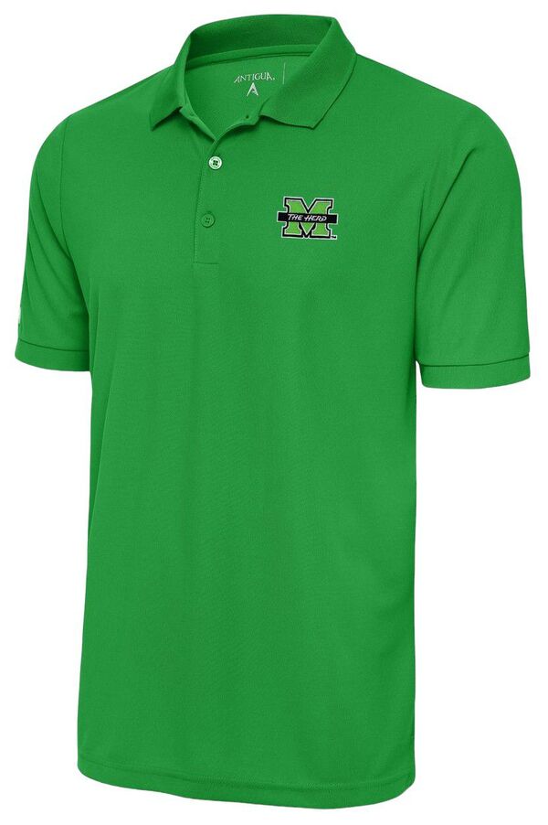 アンティグア メンズ トップス ポロシャツ Antigua Men's Marshall Thundering Herd Celtic Green Legacy Pique Polo グリーン