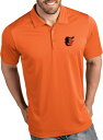 【送料無料】 アンティグア メンズ ポロシャツ トップス Antigua Men's Baltimore Orioles Tribute Orange Perf...