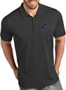 【送料無料】 アンティグア メンズ ポロシャツ トップス Antigua Men's Miami Marlins Tribute Grey Performanc...
