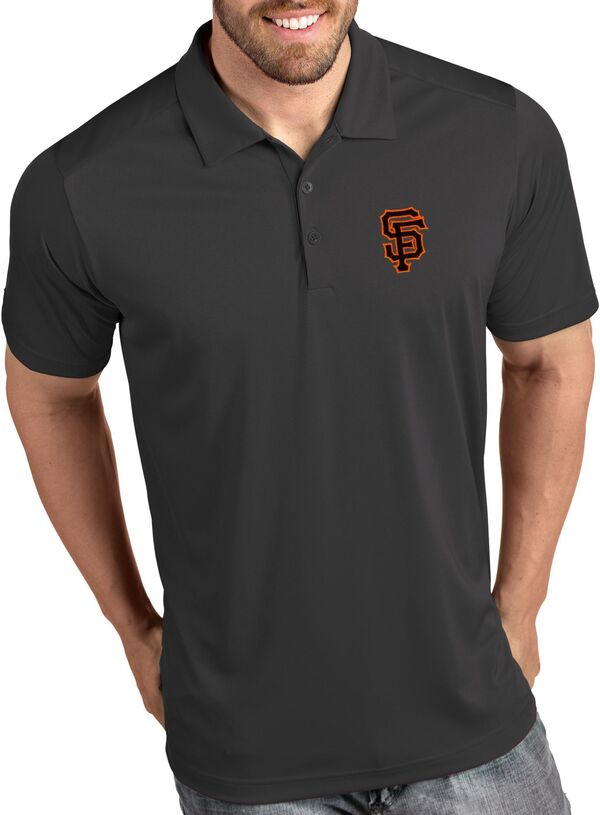 【送料無料】 アンティグア メンズ ポロシャツ トップス Antigua Men's San Francisco Giants Tribute Grey Performance Polo