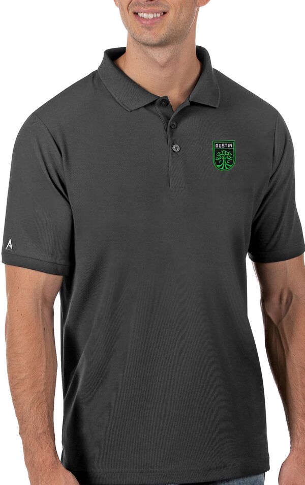 【送料無料】 アンティグア メンズ ポロシャツ トップス Antigua Men's Austin FC Grey Legacy Pique Polo