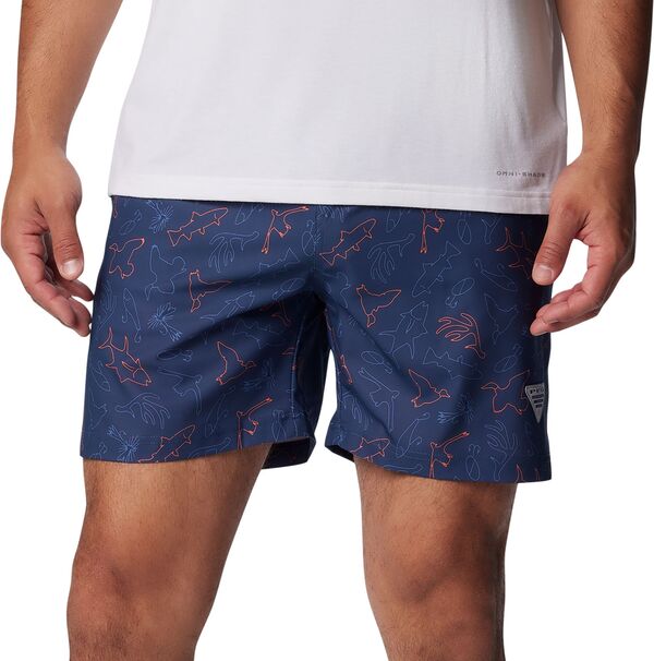 【送料無料】 コロンビア メンズ ハーフパンツ・ショーツ 水着 Columbia Men's 6" Inseam PFG Rambler Swim Short Nocturnal Cast N Blast