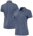 【送料無料】 アンティグア レディース ポロシャツ トップス Antigua Women's Matter Golf Polo Navy Heather