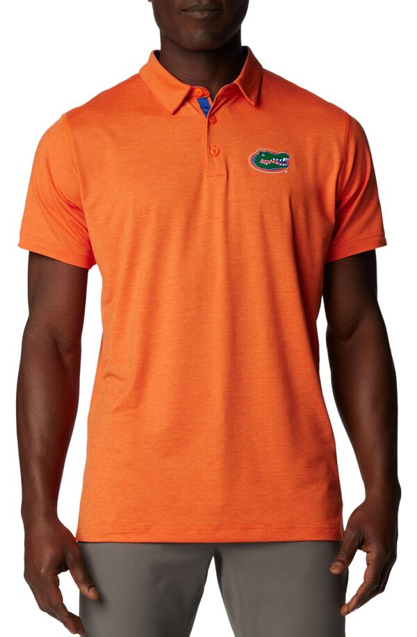 【送料無料】 コロンビア メンズ ポロシャツ トップス Columbia Men's Florida Gators Orange Tech Trail Performance Polo