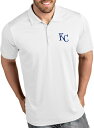 【送料無料】 アンティグア メンズ ポロシャツ トップス Antigua Men's Kansas City Royals Tribute White Perf...