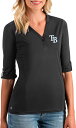 【送料無料】 アンティグア レディース ポロシャツ トップス Antigua Women's Tampa Bay Rays Grey Accolade Thre...