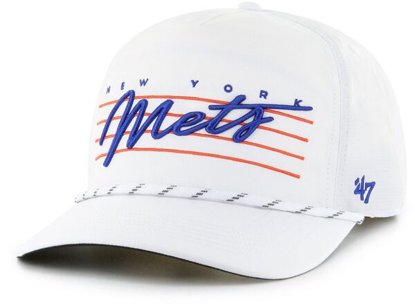 【送料無料】 フォーティーセブン メンズ 帽子 アクセサリー '47 Brand Adult New York Mets White Downburst Hitch Adjustable Hat