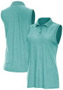 【送料無料】 アンティグア レディース ポロシャツ トップス Antigua Women's Recap Sleeveless Golf Polo Harbor...
