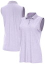 【送料無料】 アンティグア レディース ポロシャツ トップス Antigua Women's Recap Sleeveless Golf Polo Lilac