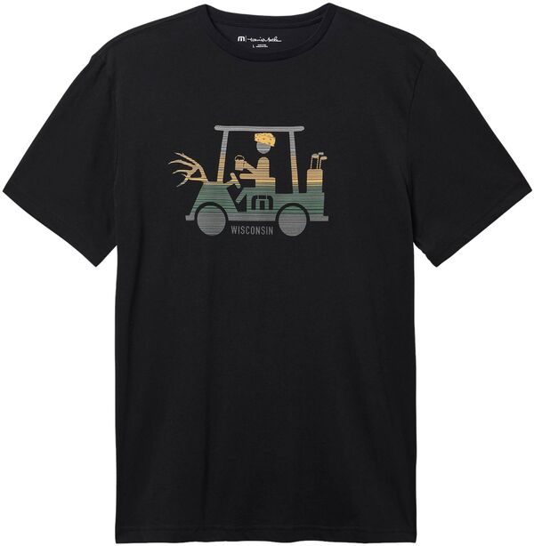 ̵ ȥӥޥҥ塼  T ȥåץ TravisMathew Men's Highway 23 WI State Graphic Golf T-Shirt Black