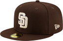 【送料無料】 ニューエラ メンズ 帽子 アクセサリー New Era Men's San Diego Padres Brown 59Fifty Fitted Hat(4)