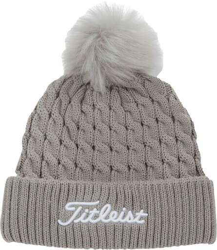 【送料無料】 タイトリスト レディース 帽子 アクセサリー Titleist Women's Cable Knit Pom Pom Golf Hat Light Gray/White 【送料無料】 タイトリスト レディース 帽子 アクセサリー Titleist Women's Cable Knit Pom Pom Golf Hat Light Gray/White