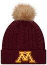 【送料無料】 ニューエラ レディース 帽子 アクセサリー New Era Women's Minnesota Golden Gophers Maroon Luxury Knit Hat(4)