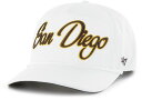 【送料無料】 フォーティーセブン メンズ 帽子 アクセサリー '47 Adult San Diego Padres White Overhand Hitch Adjustable Hat(4)