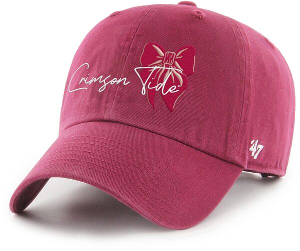 楽天ReVida 楽天市場店【送料無料】 フォーティーセブン レディース 帽子 アクセサリー '47 Women's Alabama Crimson Tide Cardinal Bow Clean Up Adjustable Hat