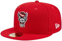 【送料無料】 ニューエラ レディース 帽子 アクセサリー New Era Men's NC State Wolfpack Red 59Fifty Fitted Hat