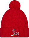 【送料無料】 ニューエラ レディース 帽子 アクセサリー New Era Women's St. Louis Cardinals Red Cabled Knit...