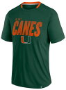 【送料無料】 ファナティクス メンズ Tシャツ トップス NCAA Men's Miami Hurricanes Green Defender T-Shirt(4)