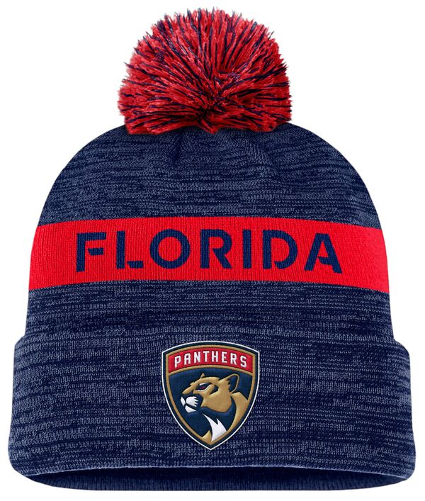 【送料無料】 ファナティクス メンズ 帽子 ニットキャップ アクセサリー NHL Adult Florida Panthers 2024 Authentic Pro Pom Beanie