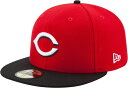 【送料無料】 ニューエラ メンズ 帽子 アクセサリー New Era Adult Cincinnati Reds 59Fifty Road Red Authen...