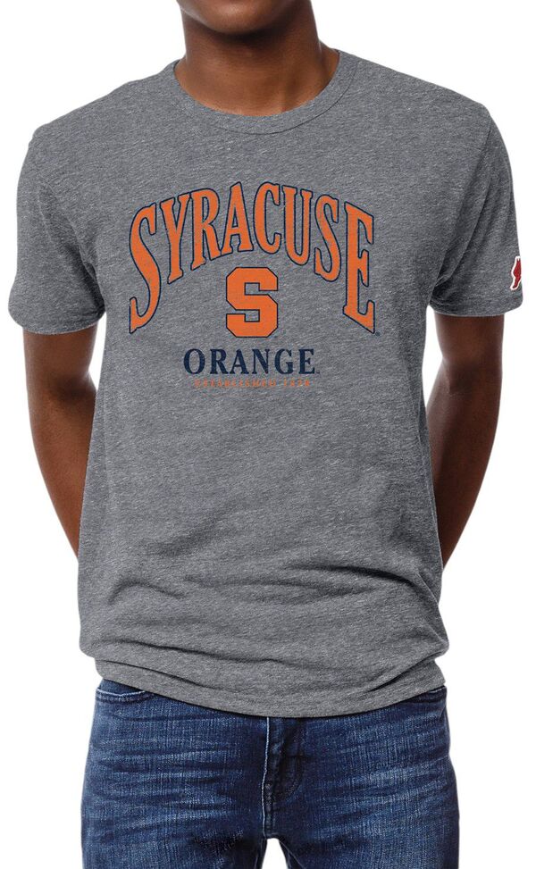 【送料無料】 リーグレガシー メンズ Tシャツ トップス League-Legacy Men's Syracuse Orange Grey Victory Falls Logo T-Shirt