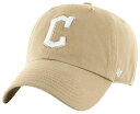 【送料無料】 フォーティーセブン メンズ 帽子 アクセサリー '47 Cleveland Guardians Khaki Cleanup Adjustable Hat(4)