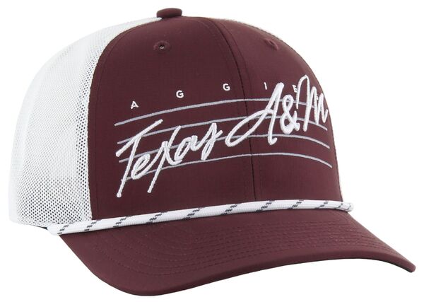【送料無料】 フォーティーセブン メンズ 帽子 アクセサリー '47 Men's Texas A&M Aggies Maroon Downburst Trucker Adjustable Hat