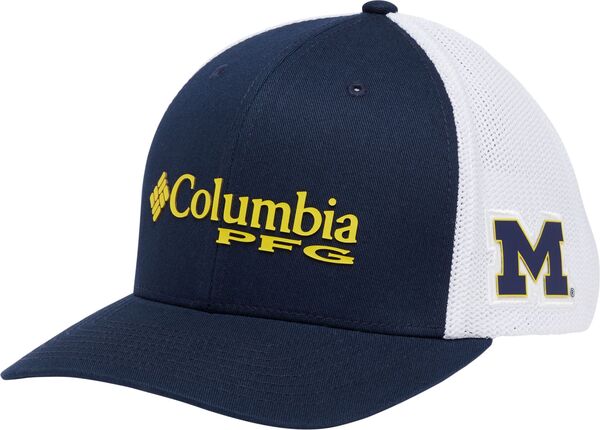 【送料無料】 コロンビア メンズ 帽子 アクセサリー Columbia Men's Michigan Wolverines Blue Adjustable Hat