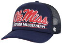 【送料無料】 フォーティーセブン メンズ 帽子 アクセサリー '47 Men's Ole Miss Rebels Navy Retro Regional Foam Adjustable Trucker Hat(4)