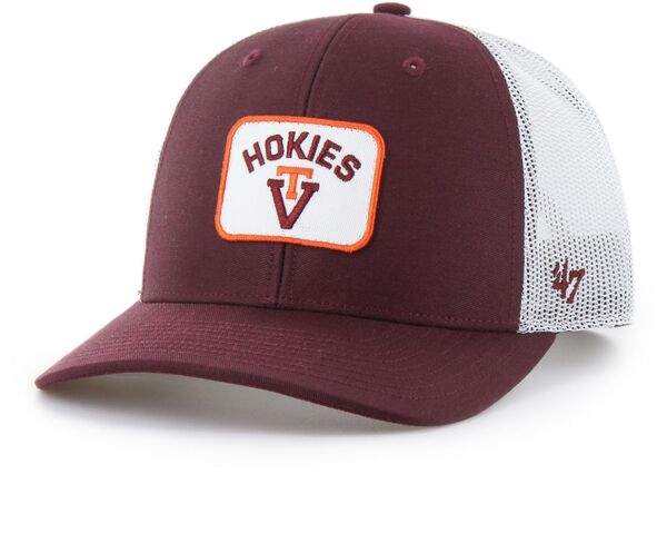 【送料無料】 フォーティーセブン メンズ 帽子 アクセサリー '47 Men's Virginia Tech Hokies Maroon Vintage Novak Trucker Adjustable Hat