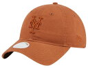【送料無料】 ニューエラ レディース 帽子 アクセサリー New Era Women's New York Mets Brown 9Twenty Adjusta...