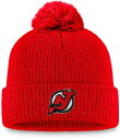 【送料無料】 ファナティクス メンズ 帽子 ニットキャップ アクセサリー NHL Adult New Jersey Devils 2024 Core Red Pom Beanie
