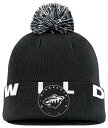 【送料無料】 ファナティクス メンズ 帽子 ニットキャップ アクセサリー NHL Adult Minnesota Wild 2024 High-Stick Black Pom Beanie(4)