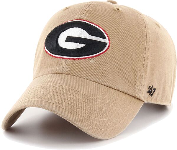 【送料無料】 フォーティーセブン メンズ 帽子 アクセサリー ‘47 Men's Georgia Bulldogs Khaki Clean Up Adjustable Hat
