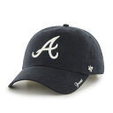 【送料無料】 フォーティーセブン レディース 帽子 アクセサリー '47 Men's Atlanta Braves Navy Miata Clean Up Adjustable Hat(4)