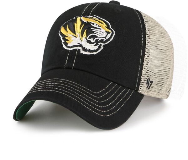 【送料無料】 フォーティーセブン レディース 帽子 アクセサリー ‘47 Men's Missouri Tigers Black Trawler Clean Up Adjustable Hat