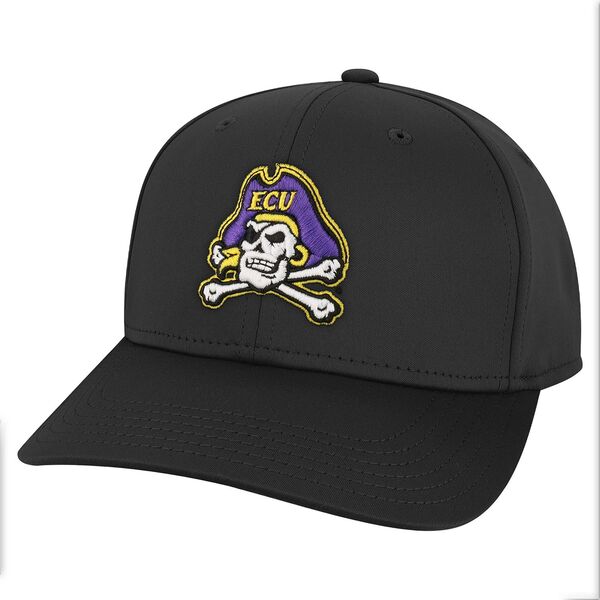 【送料無料】 リーグレガシー メンズ 帽子 アクセサリー League-Legacy Men's East Carolina Pirates Cool Fit Stretch Black Hat